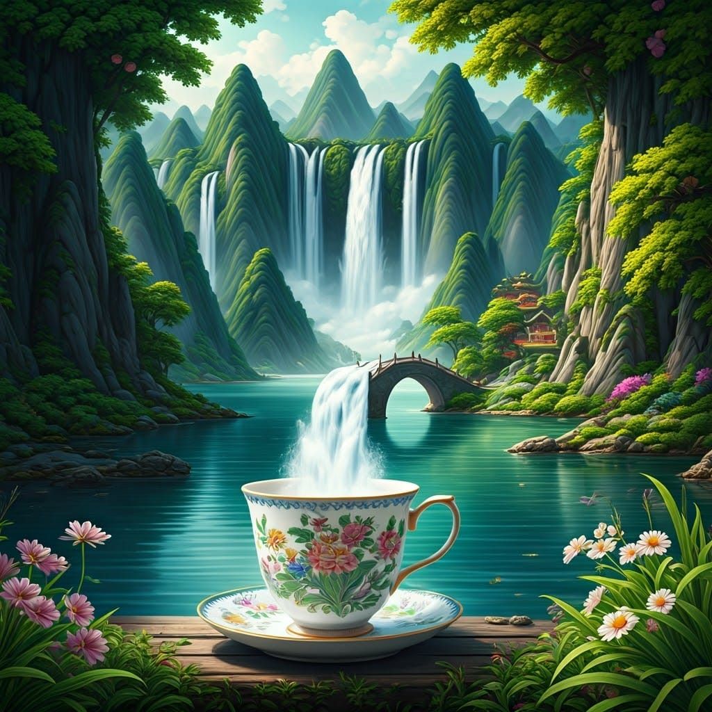 רציתי מפל יוצא מהכוס, אבל הוא החליט הפוך........