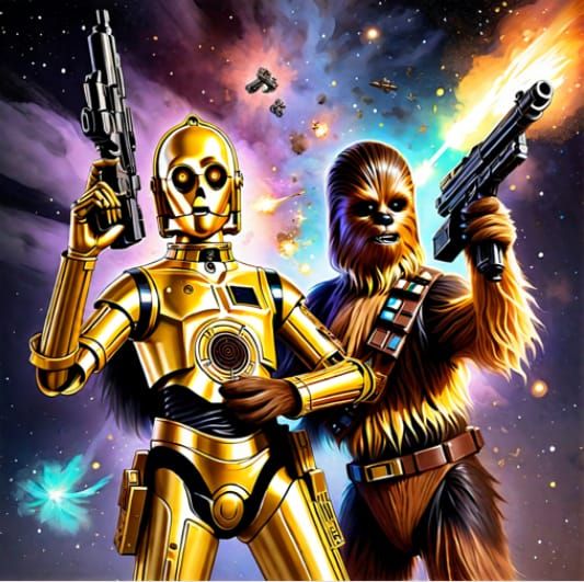 In a Galaxy Far Away, lived two Badasses💥🔫🌌