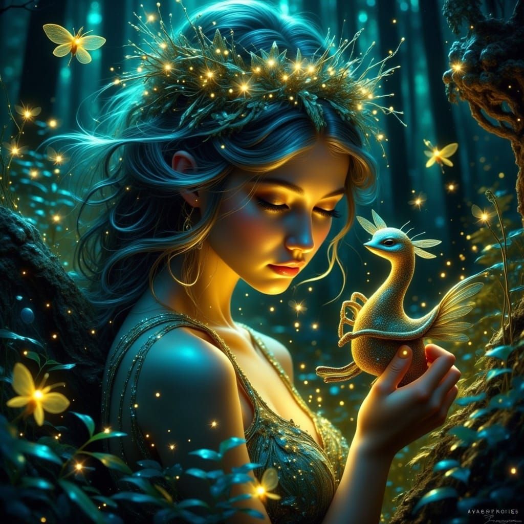 <lora:BioluminescentFlux:1.0> 