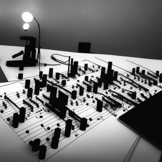 graphic music notation AI Generated Artwork NightCafe Creator