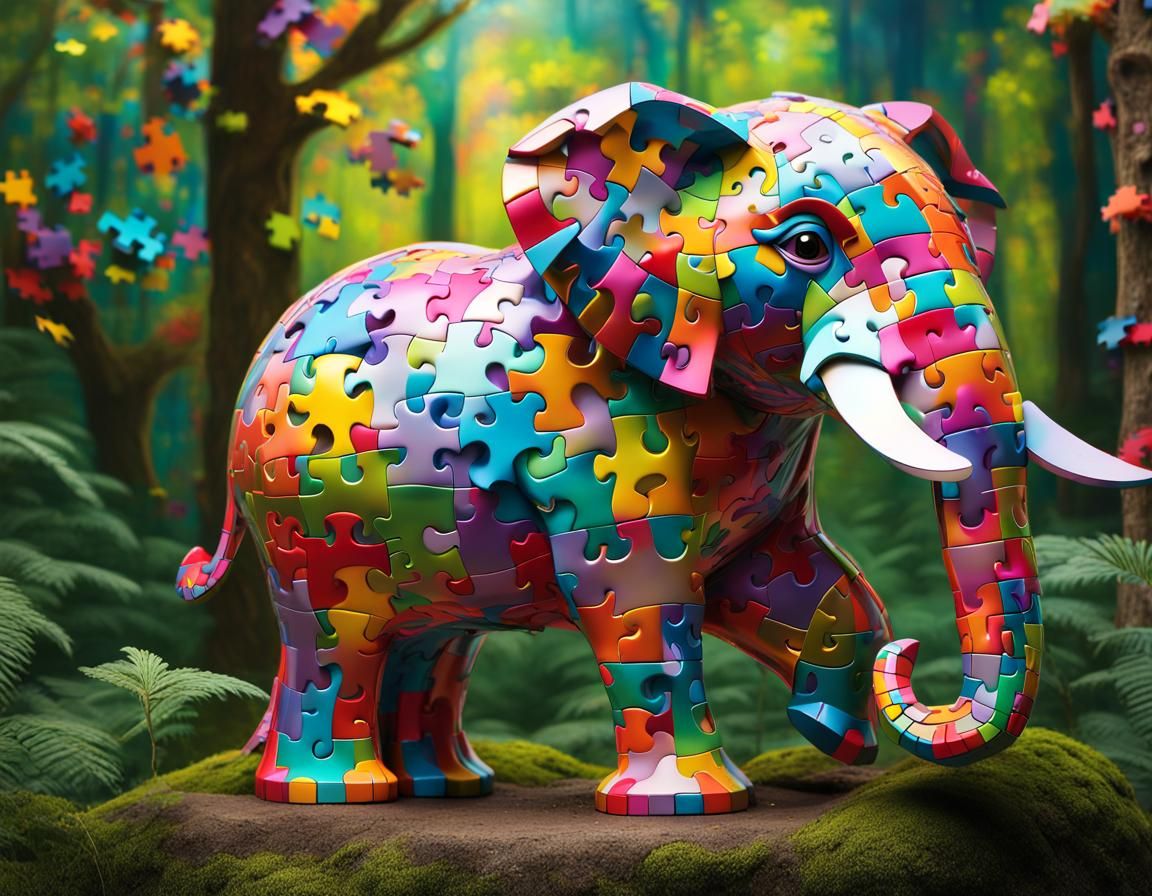 Elephants Puzzle Me  by @Pax