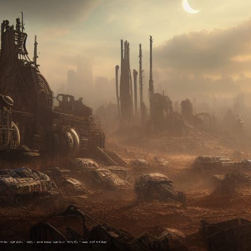 steampunk wasteland