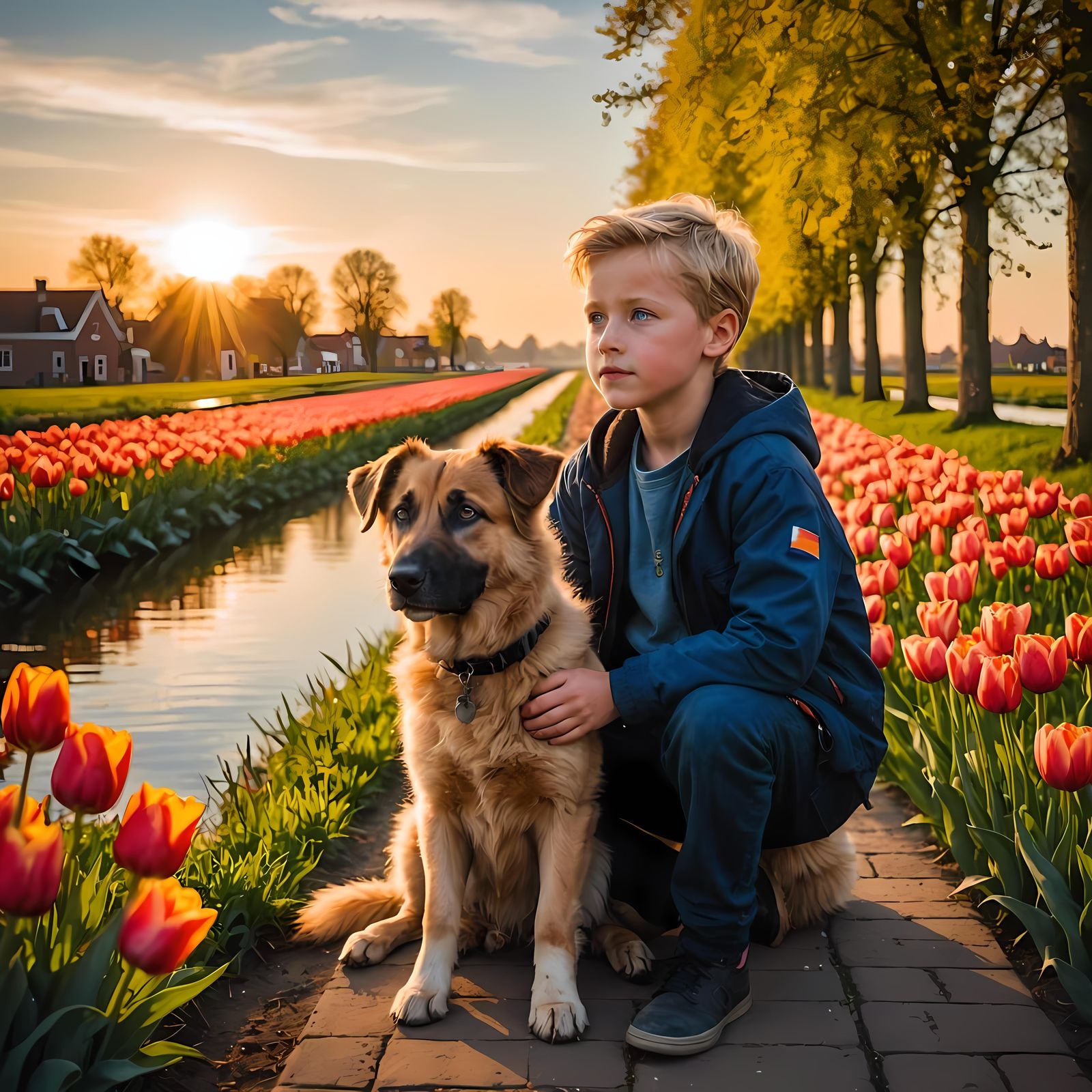 Sunsets by The Canal with My Best Friend.   by @Apok