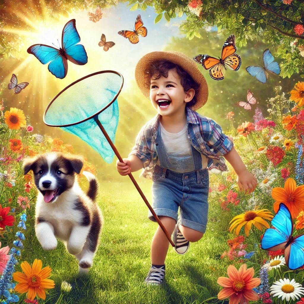 to catch butterflies, but run far, far away