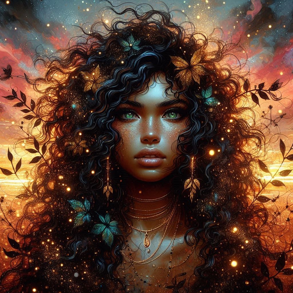 Gold Jeweled Portrait