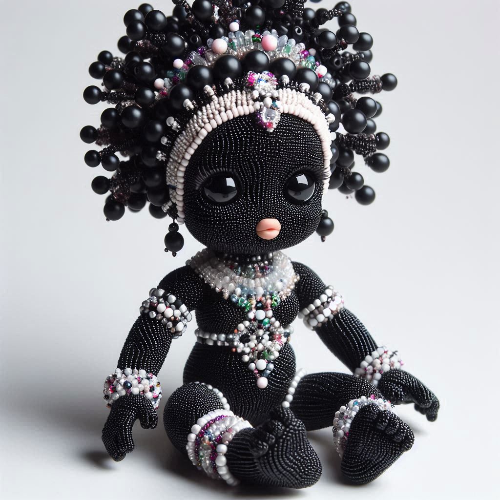 Doll made from beads