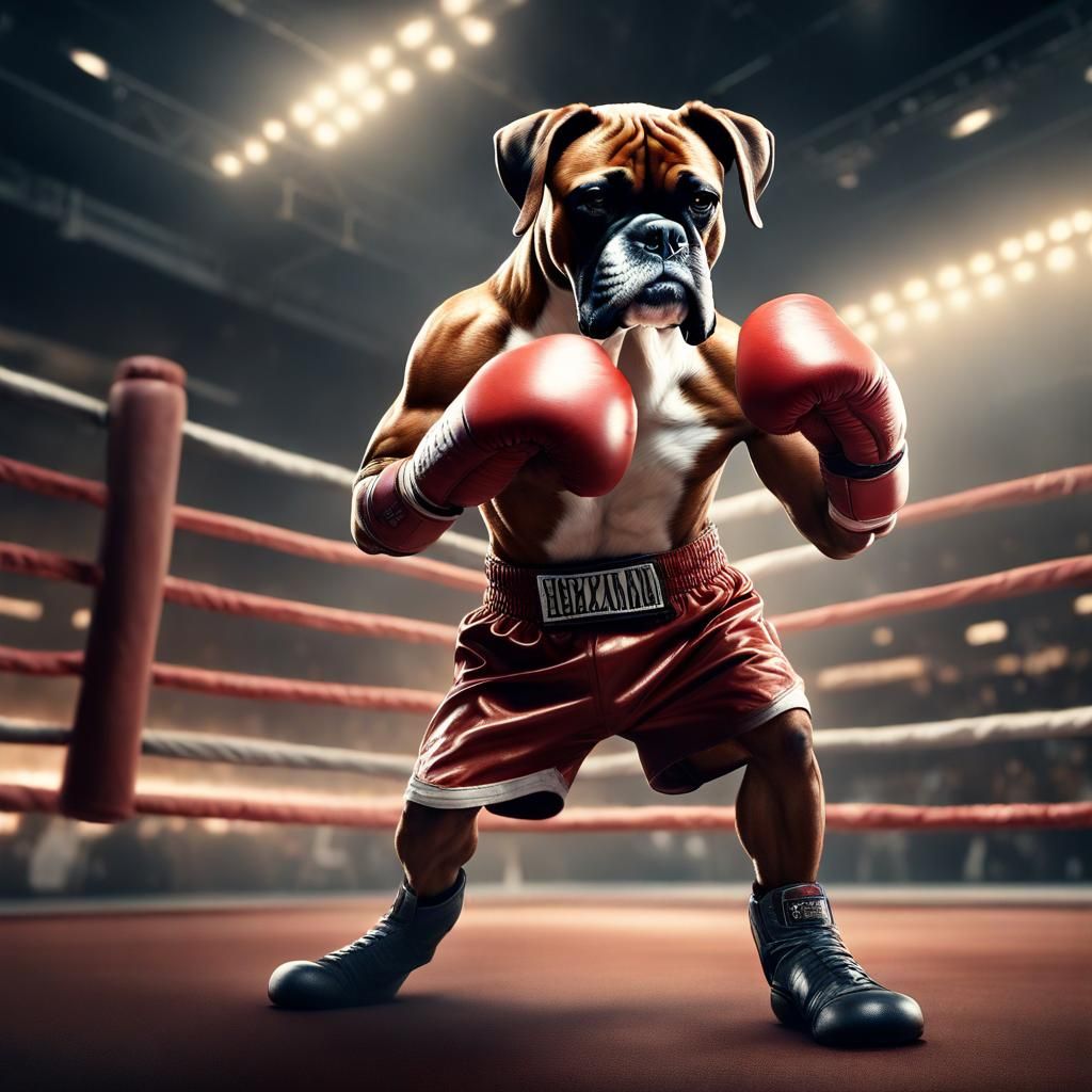 Boxer Dog  by @Batty Natty