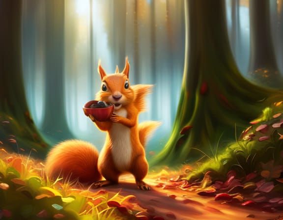 Squirrel - AI Generated Artwork - NightCafe Creator