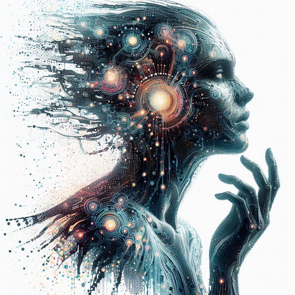 double exposure beautiful fantasy DALL-E 3 portrait landscap...