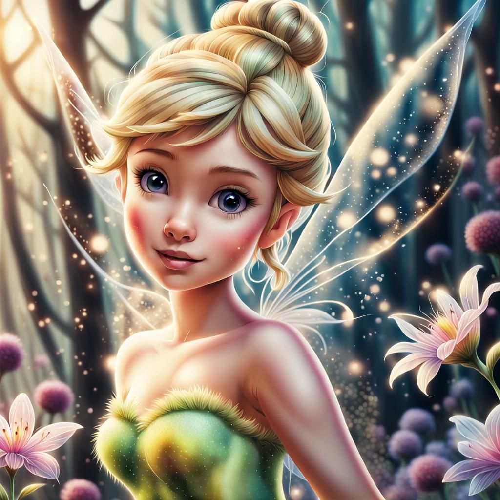 Tinker Bell fairy - AI Generated Artwork - NightCafe Creator