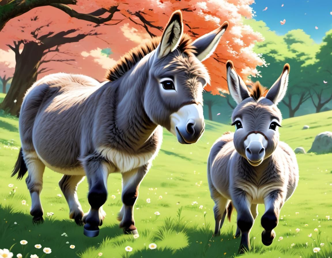 Chonky donkeys - AI Generated Artwork - NightCafe Creator