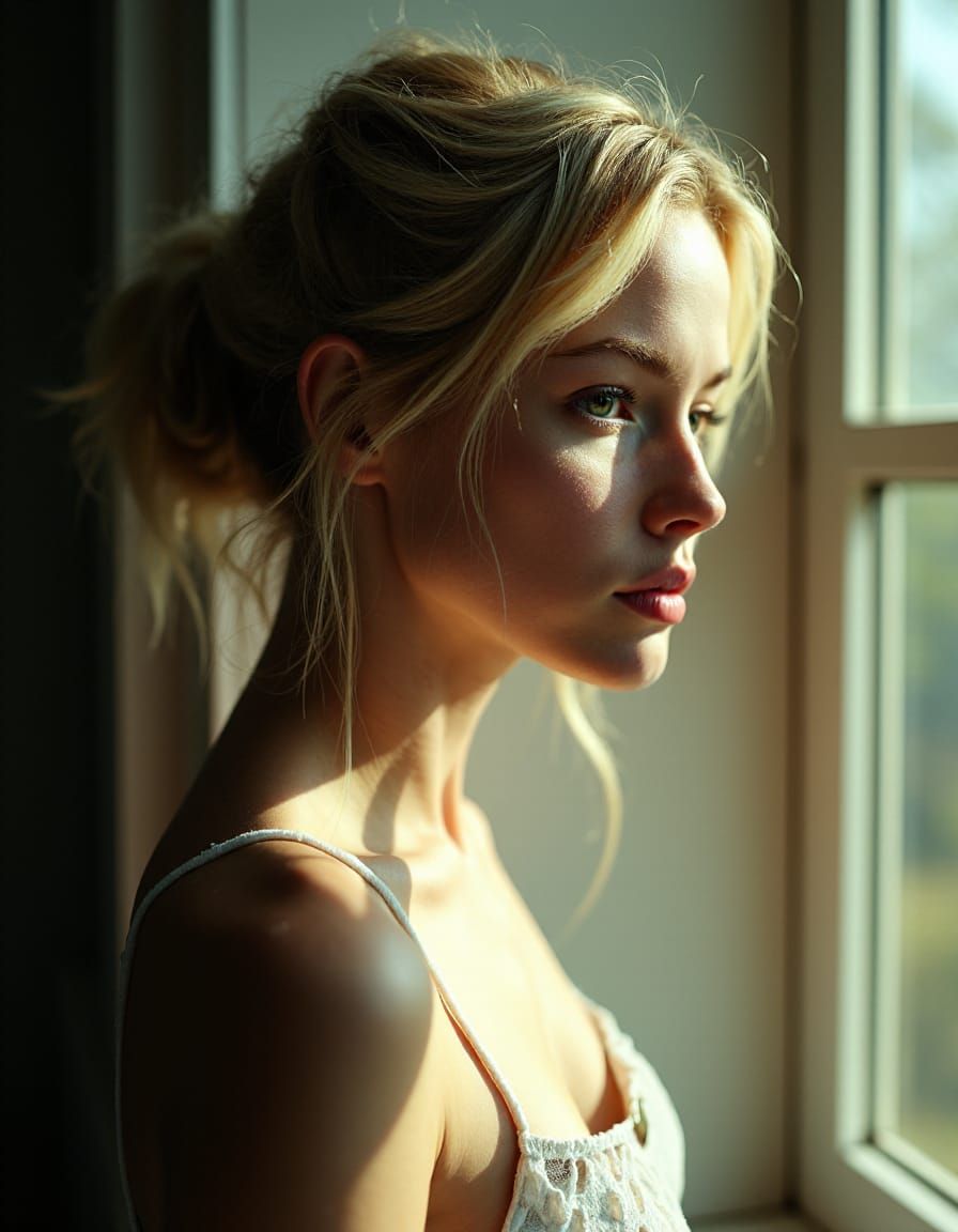 The Window Framed Her, But the Light Set Her Free