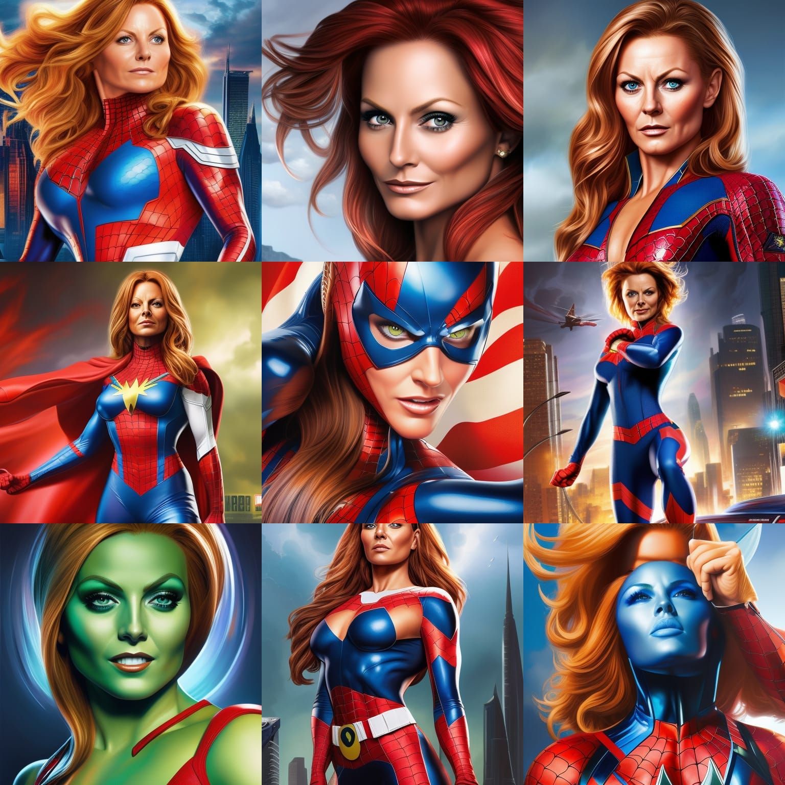 Geri Halliwell is Mary Jane, Spiderman, Marvel Comics, hyper realistic ...