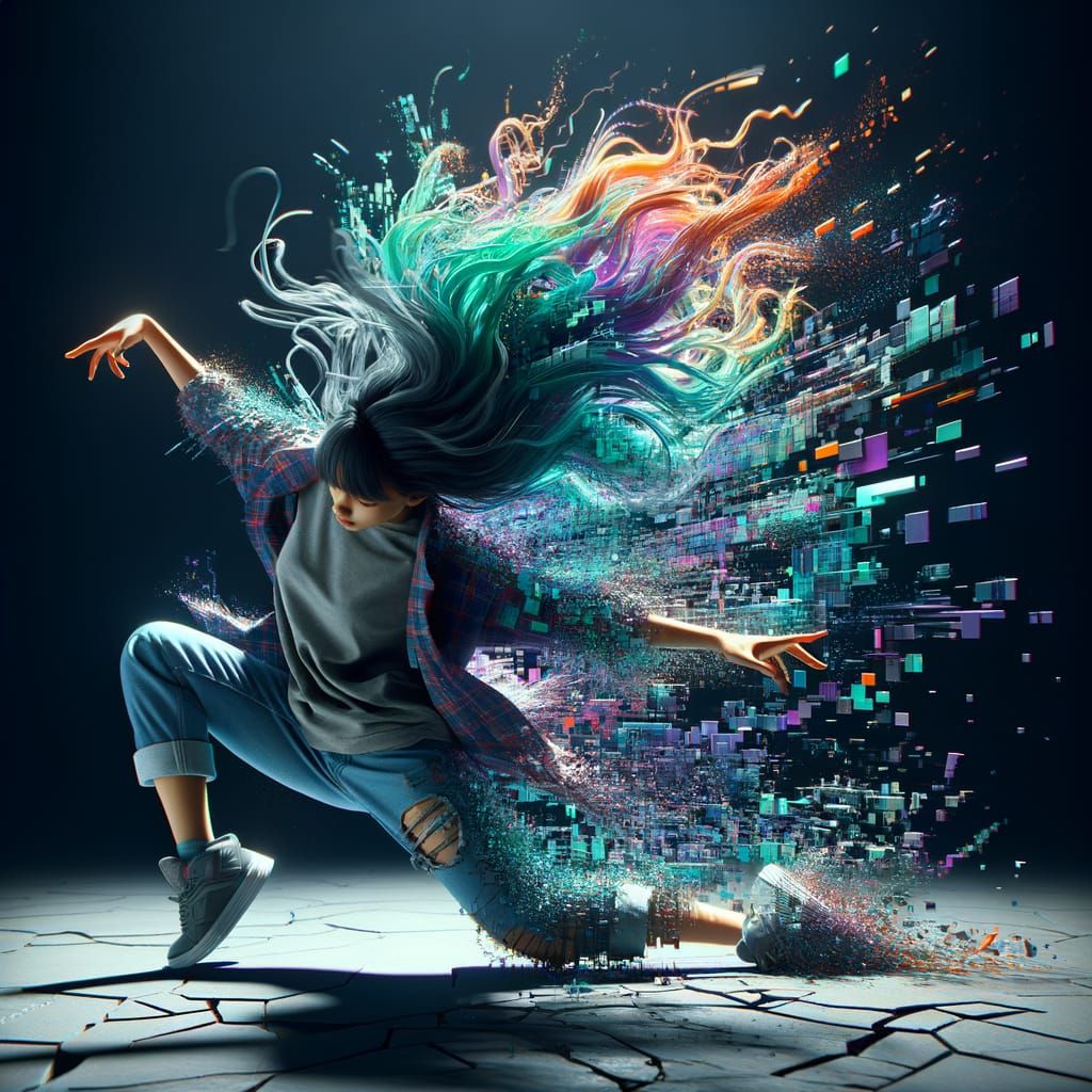  Glitch Dance  by @PROBABLYNOTHING