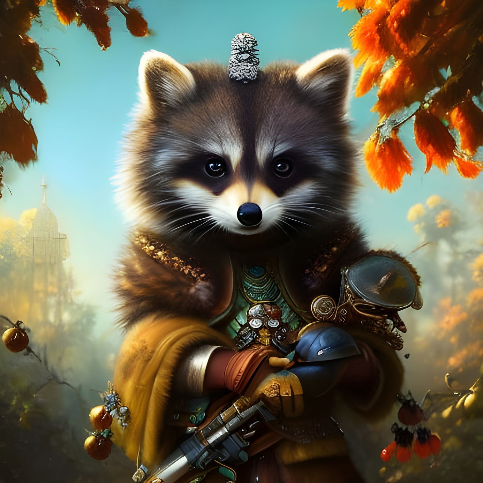 Wise Old Racoon   by @Axaliaa