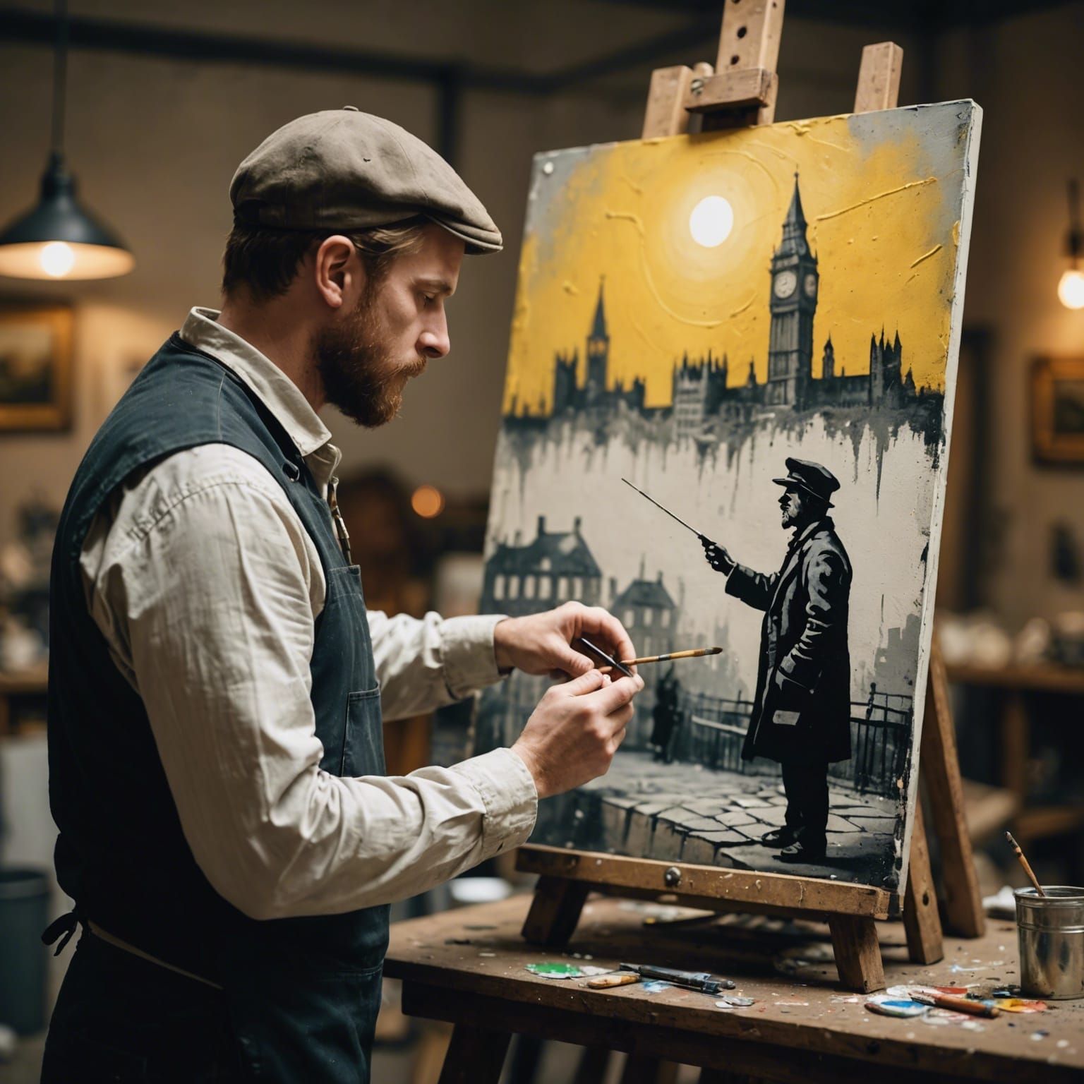 A Turner master painting in the style of Banksy  by @David Grewcock