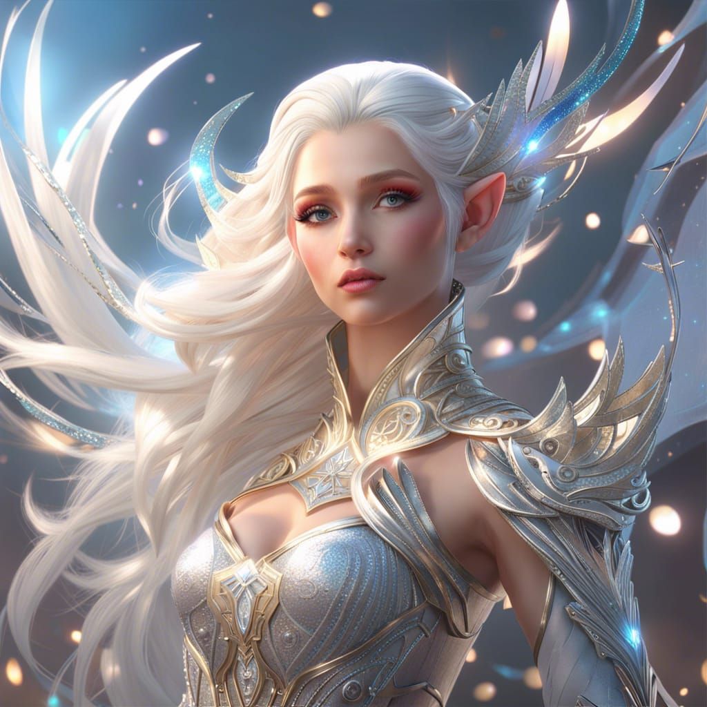 Elven Angel of Light - AI Generated Artwork - NightCafe Creator