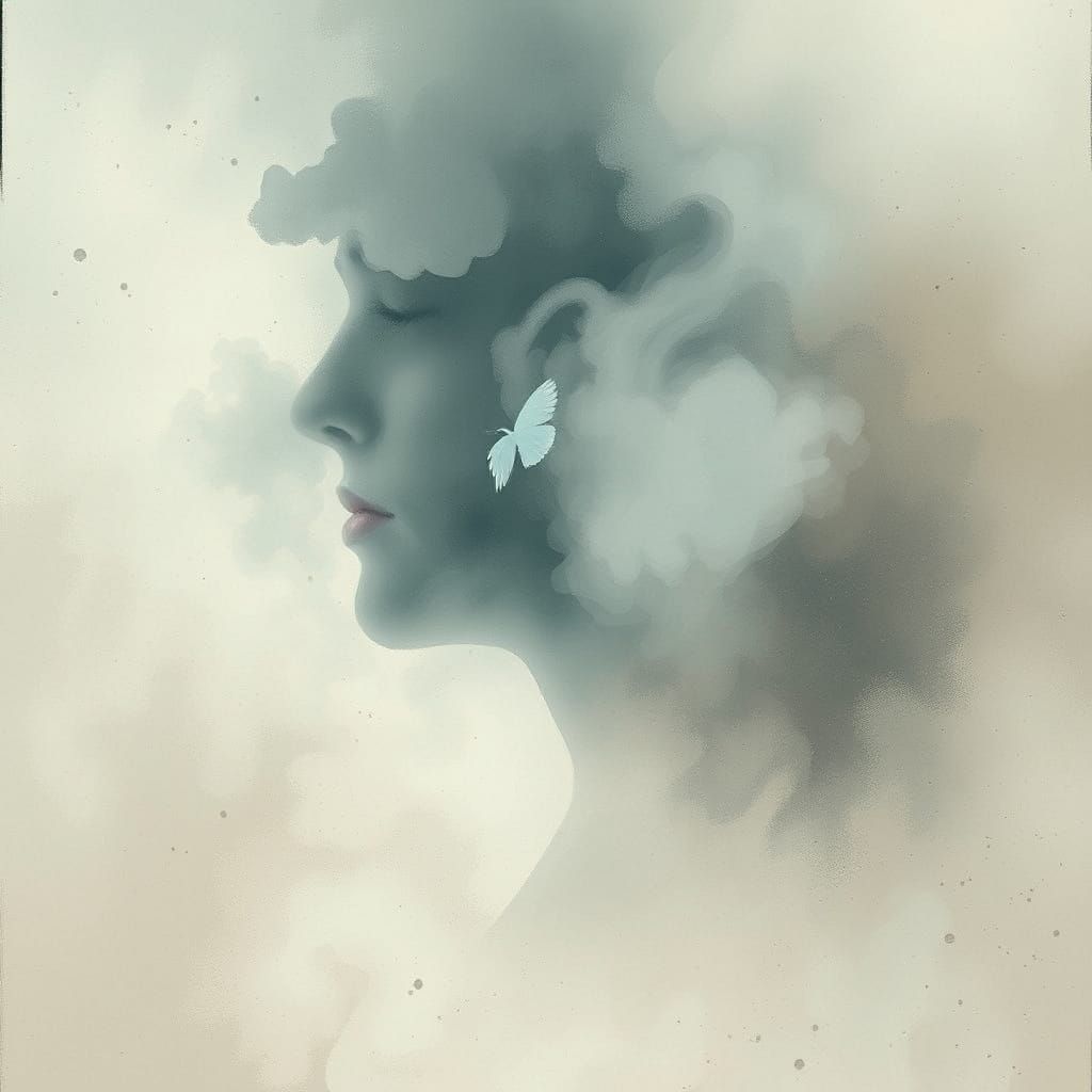 Dreamlike Figure in Whispers of Fog