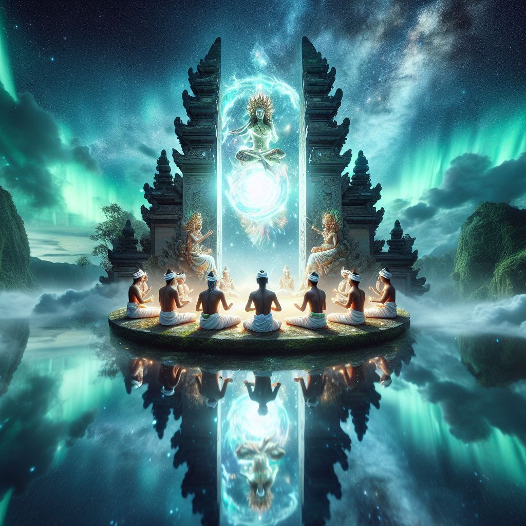 Chants to summon an angel..