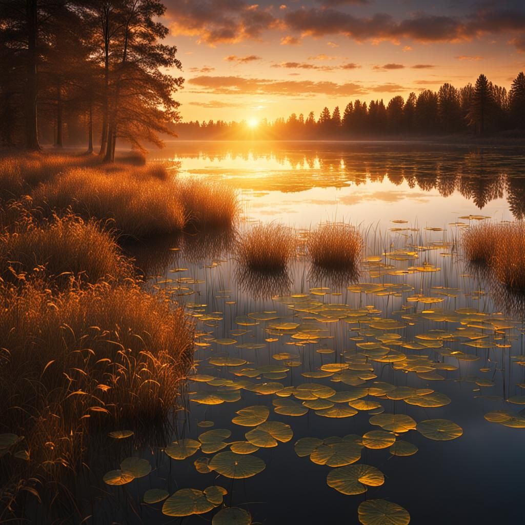 Lake Sunrise  by @Brian