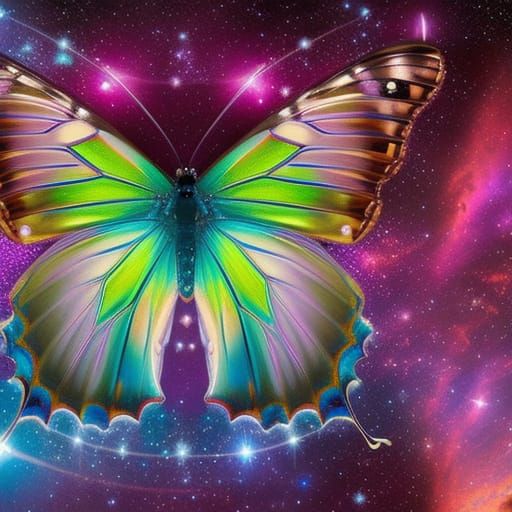 Cosmic Butterfly. - AI Generated Artwork - NightCafe Creator