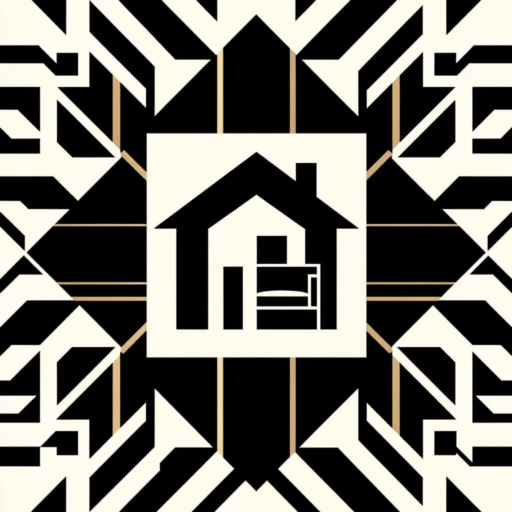 Minimalist Geometric Logo for Luxury Interior Design