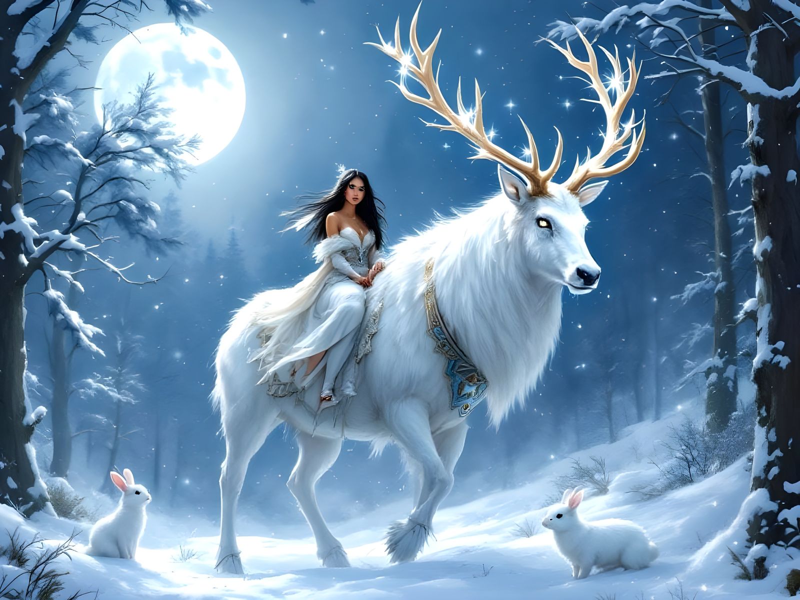 Majestic Mystical Deer  by @Gary Murakami