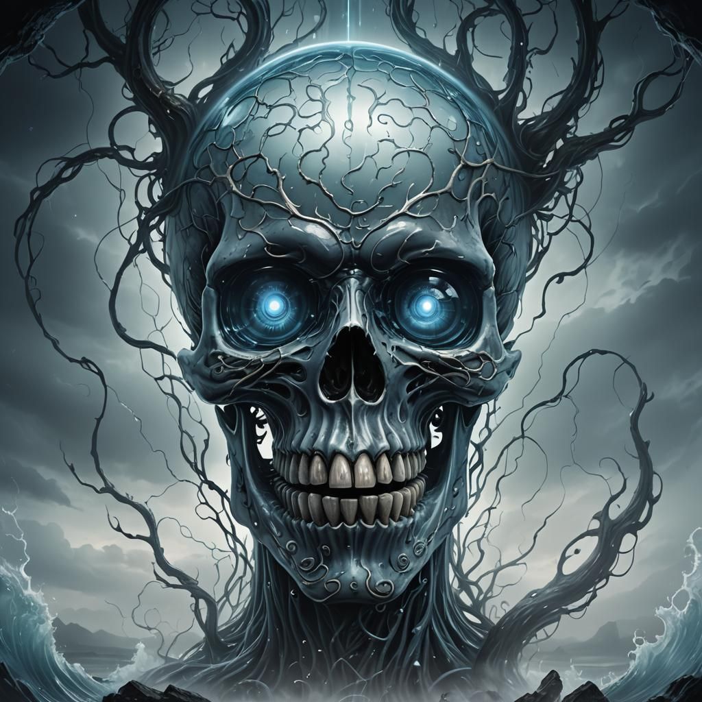 "A captivating 3D render of an optical illusion, illuminated...