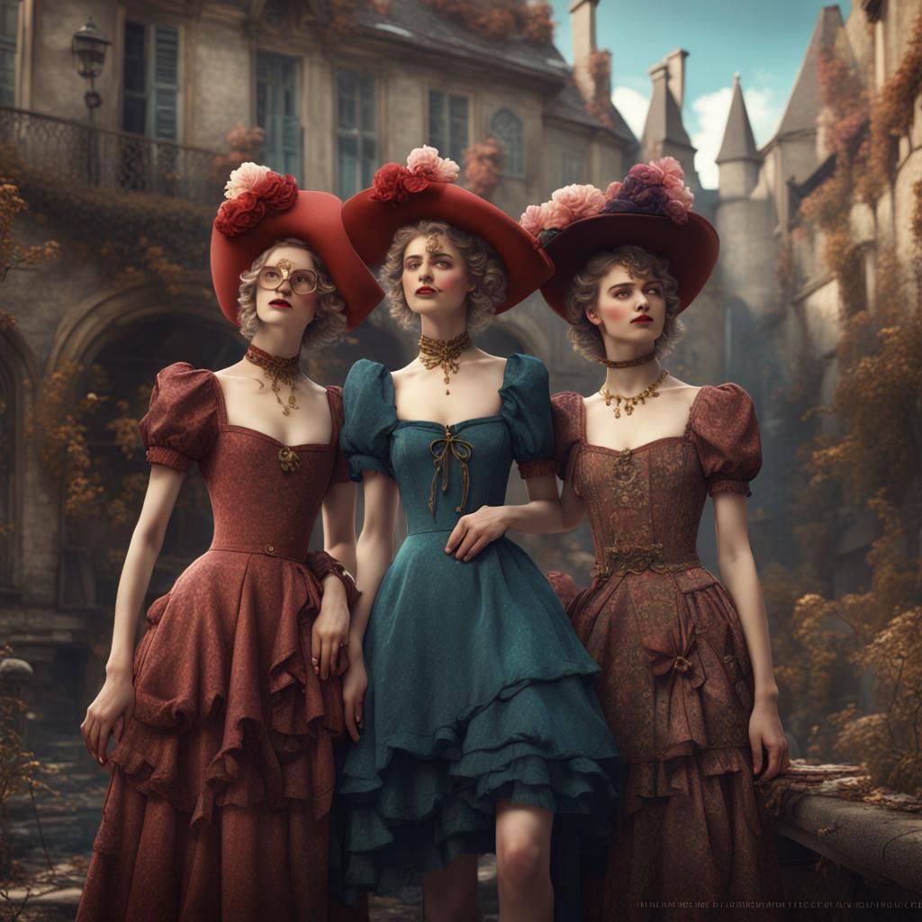 Whimsy French Vintage Girls