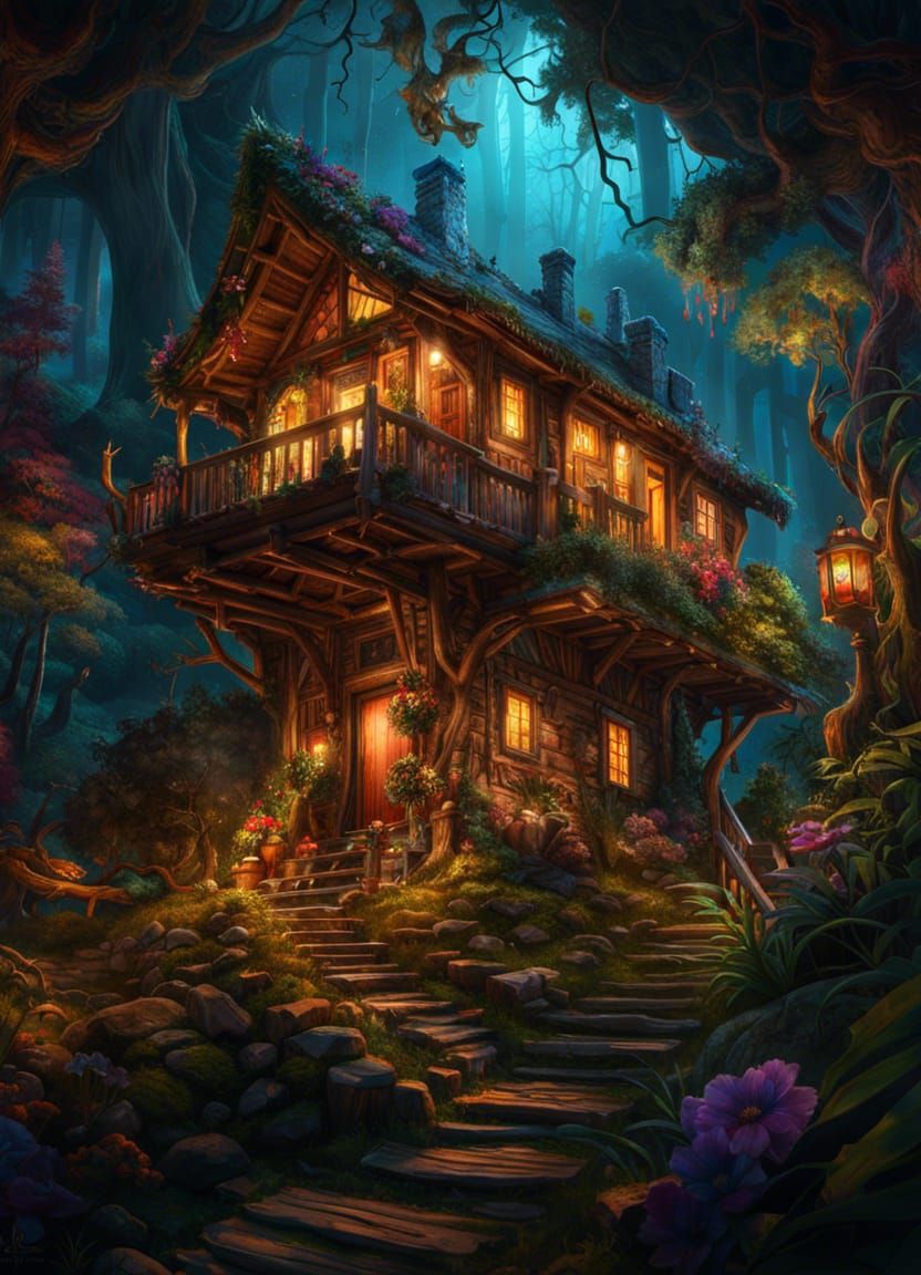 Welcome to my little cabin 🐻🍄  by @Fee 