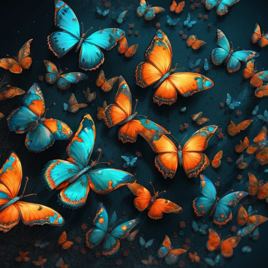 a kaleidoscope of butterflies 2 AI Generated Artwork NightCafe Creator