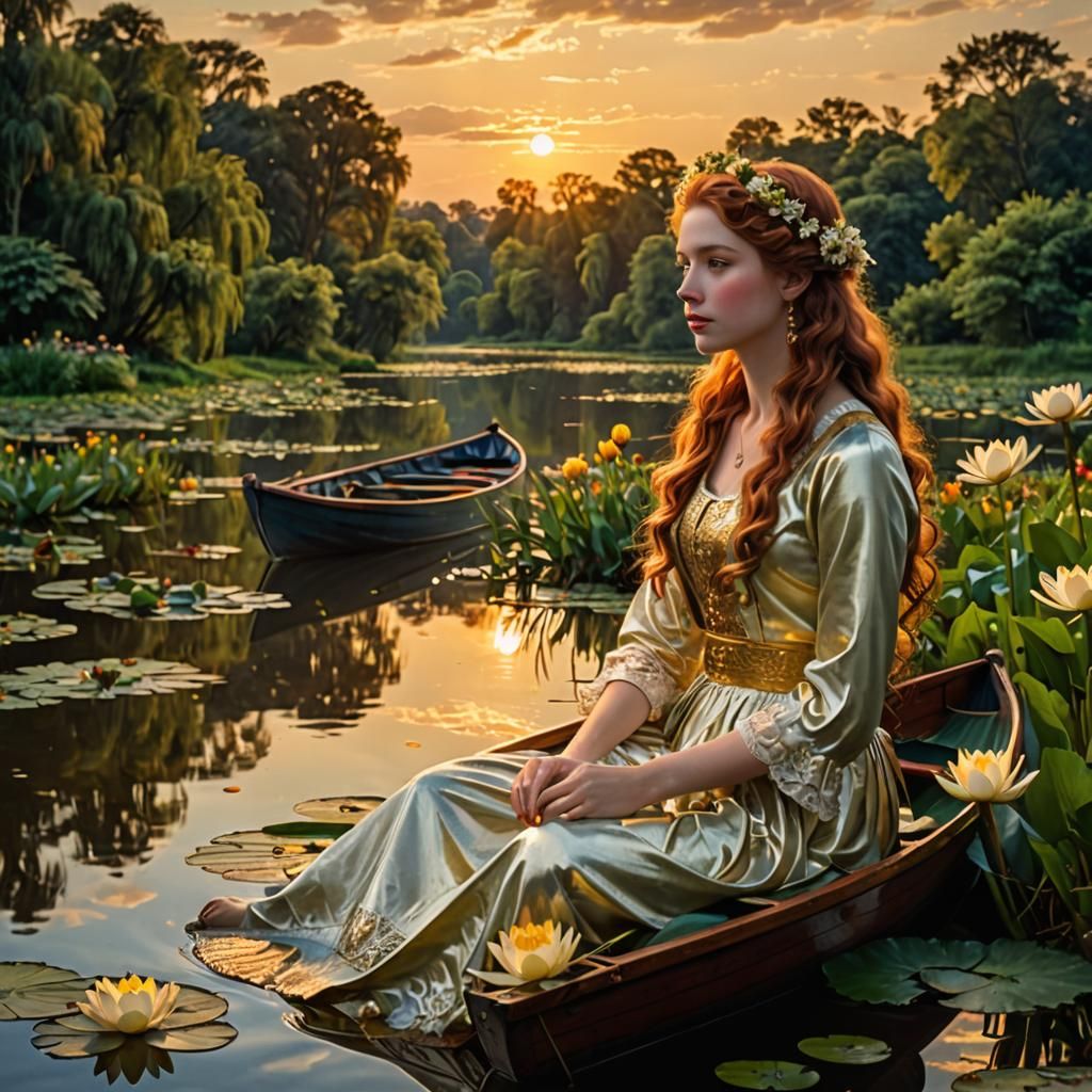 Lady and a Boat - AI Generated Artwork - NightCafe Creator