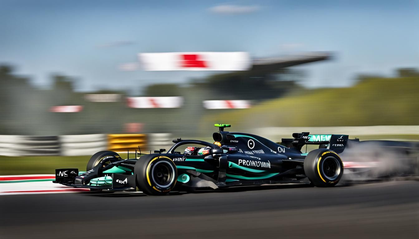 F1 Lewis Hamilton at Monza side shot