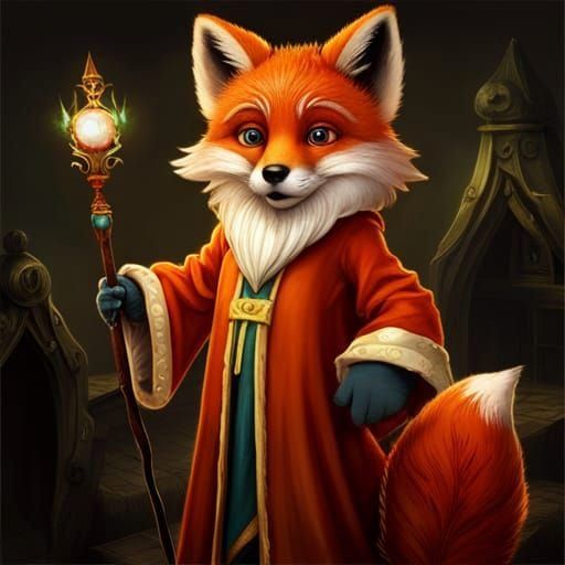 Cute Fox Wizard!!! - AI Generated Artwork - NightCafe Creator