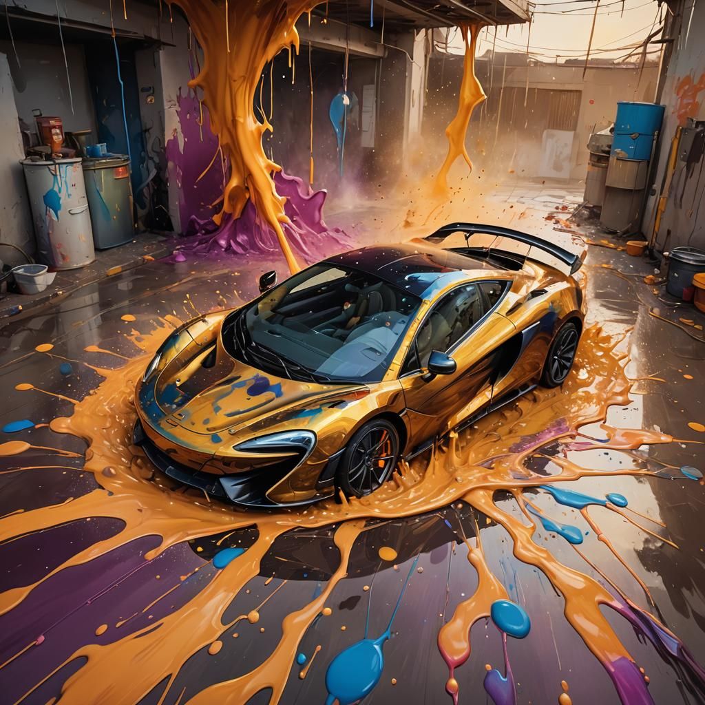 McLaren Emerges From Paint: Fantasy Concept Art