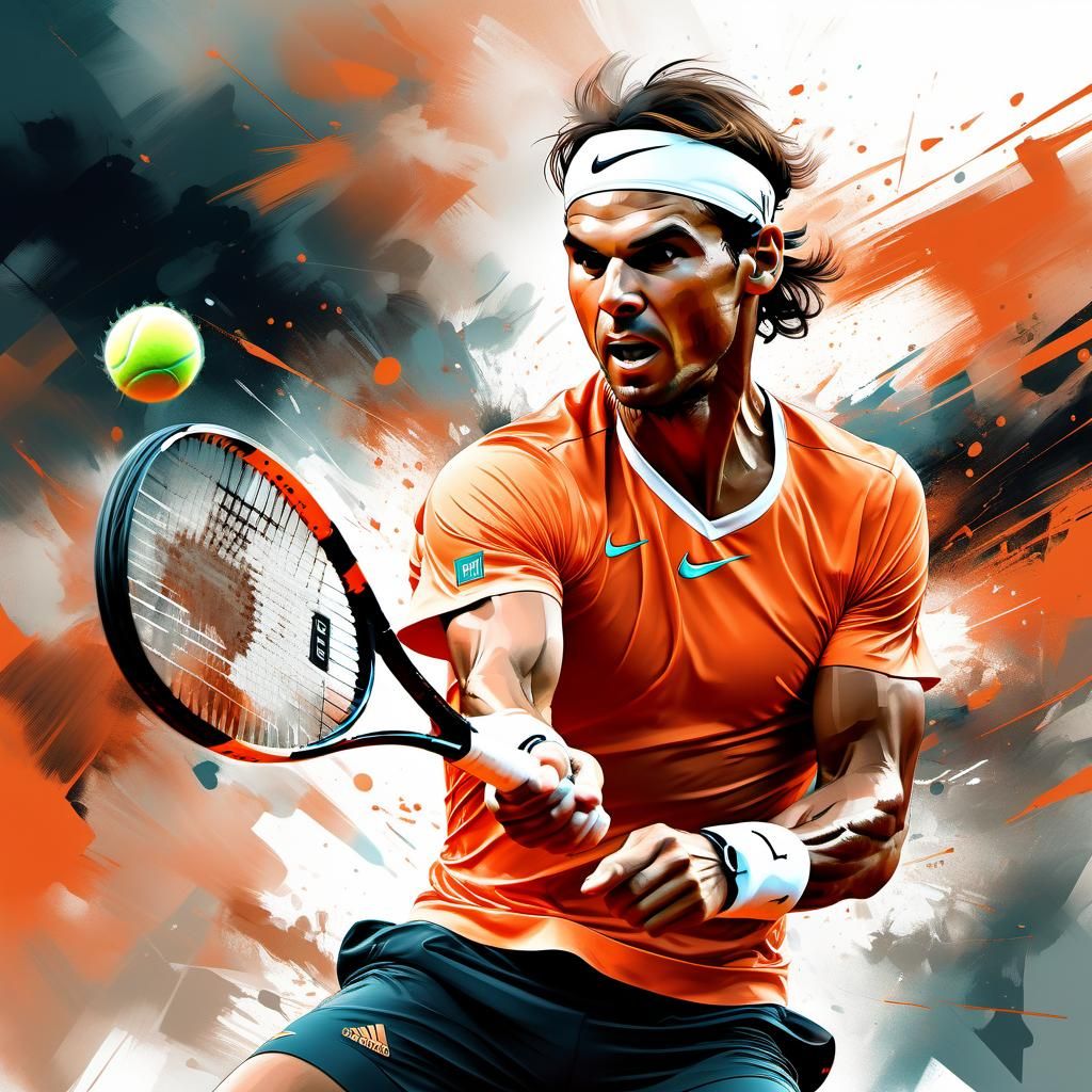 Rafael Nadal at Roland Garros  by @Dragondrummer