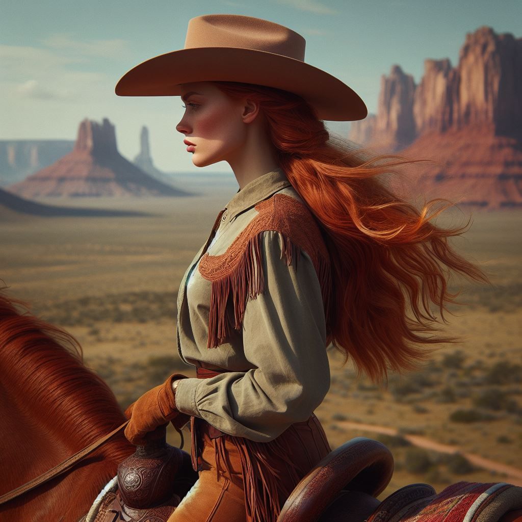 Fire Hair, cuttin' a fine figure.