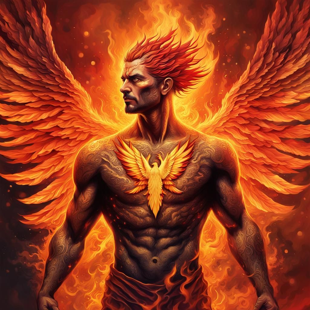 fiery portrait