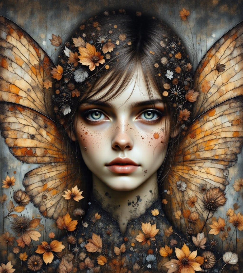 Beautiful autumnal fairy