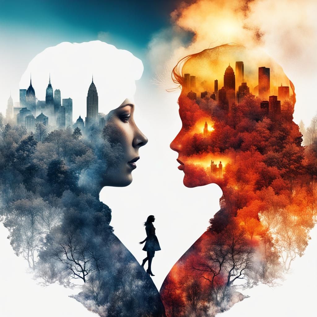 Double Exposure - AI Generated Artwork - NightCafe Creator