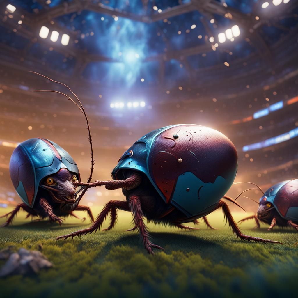 galactic cockroaches playing football