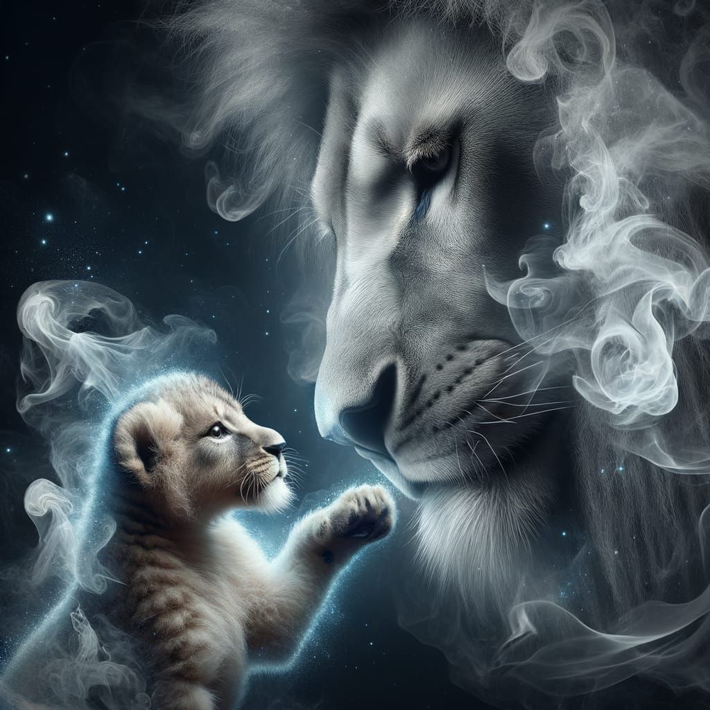Simba and Mufasa