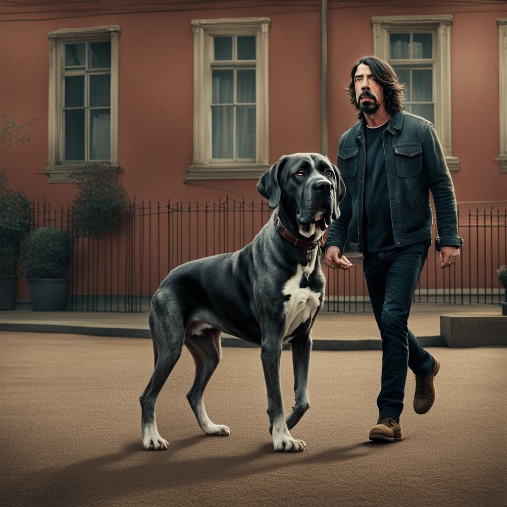 Dave Grohl, dog walker