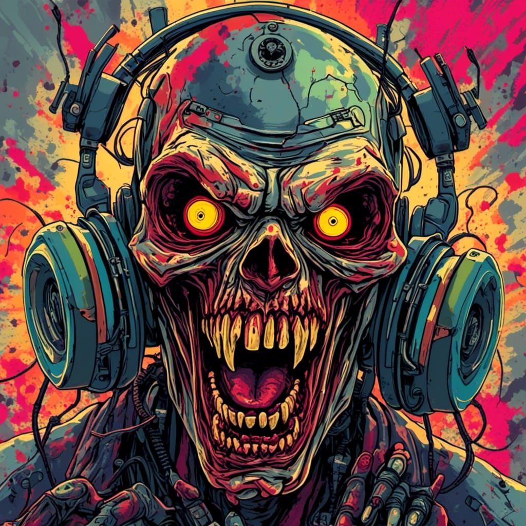 Techno Racoon Zombie <lora:Techno Zombies:1.0> 