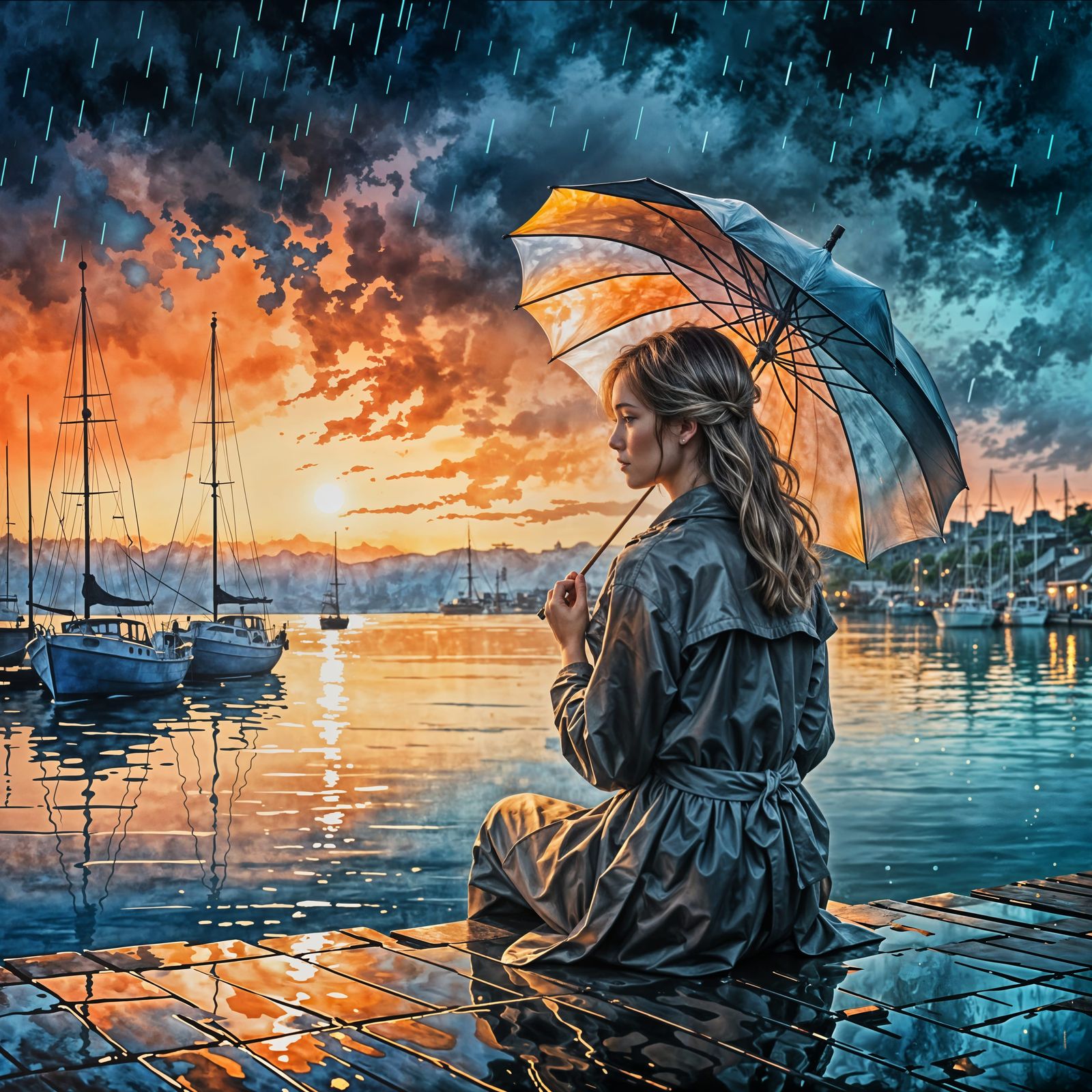 At the docks, in the rain  by @TSharp 