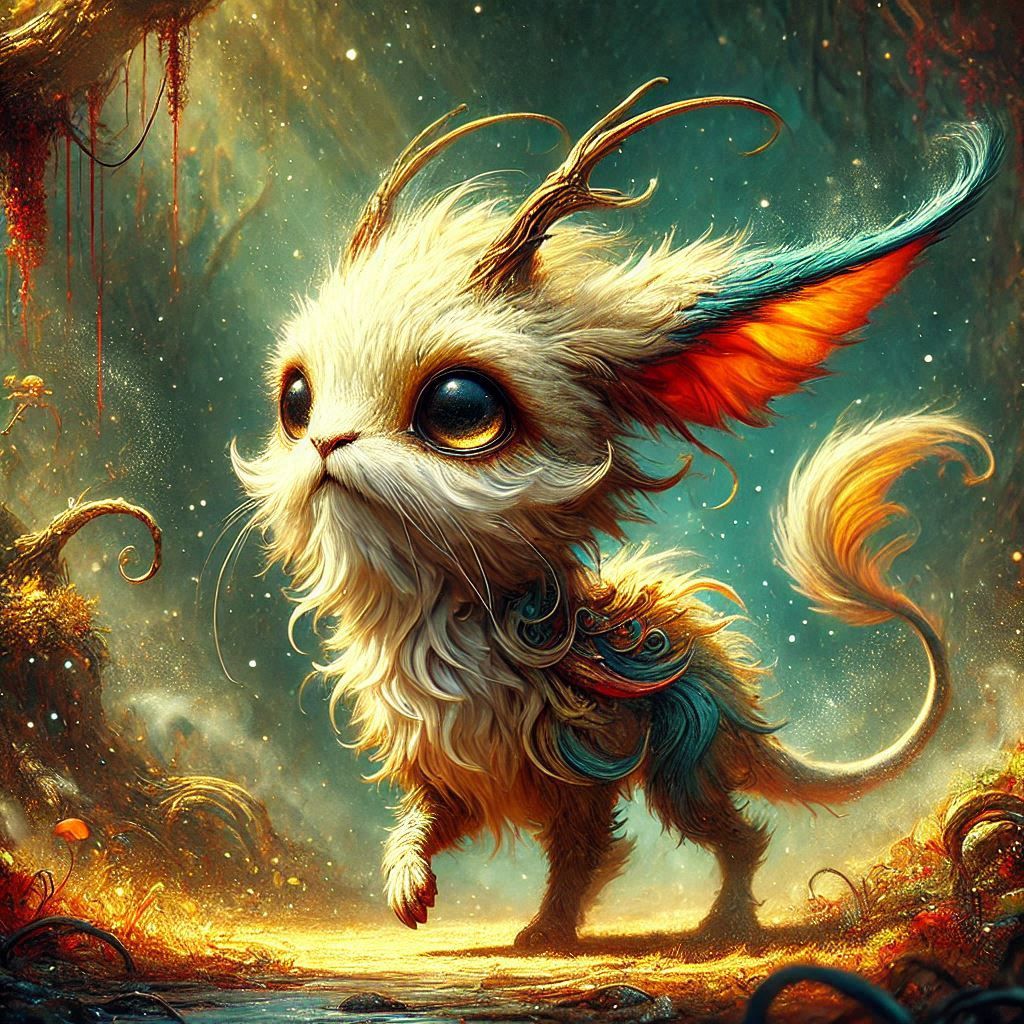 adorable fairy-tale fantasy creature portrait..