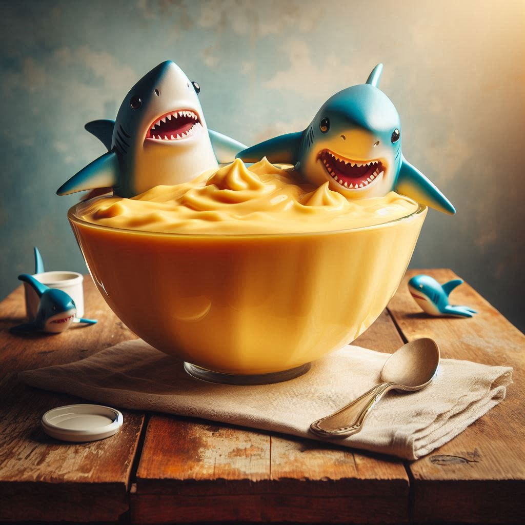 What's Yellow and Dangerous? (Shark Infested Custard)