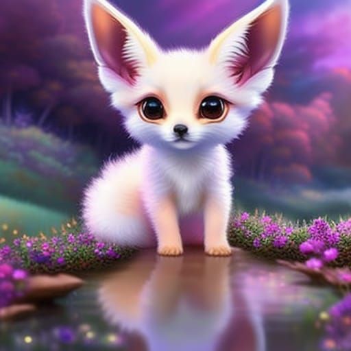 Cute Kawaii Anime Fennec Fox With Flowers Aesthetic Japanese 2 Sketchbook  6x9 120 Blank Pages Anime Sketchbook for Drawing Sketching and Notes  Anime  Lover Gift Idea Driscoll Poppy Amazoncom Books