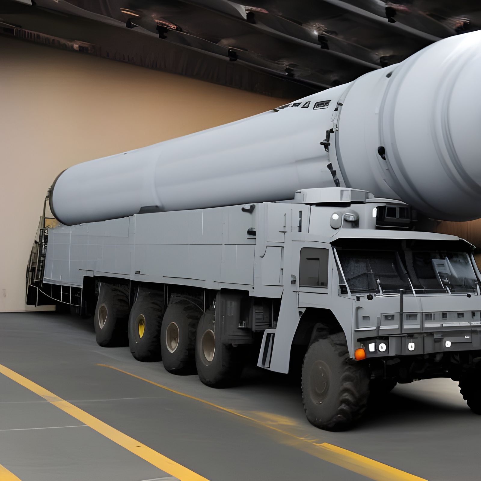 ICBM on back of a military truck