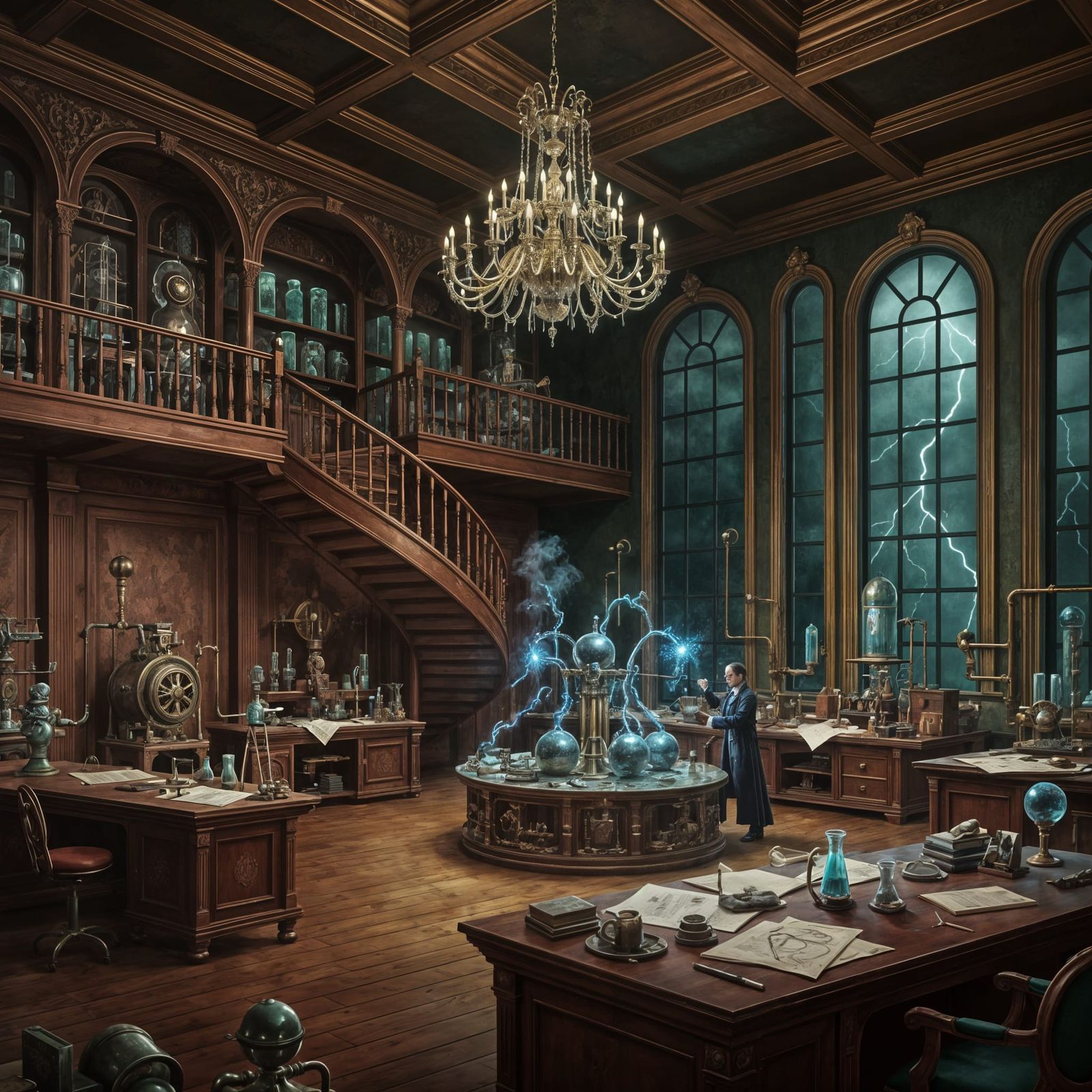 Lair of Dr Voltrix, The Lightning Architect  by @Mog